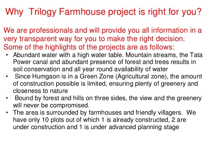 Farm house projects in maharashtra Farm house projects in maharashtra